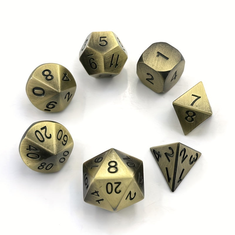 7pcs Metal Dice Board Game Set