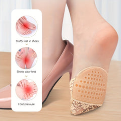 Five Toe Forefoot Pads Anti Pain Summer Insoles Breathable Shock Absorbing Pad