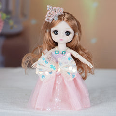 Big Eyed Girl Doll with Removable Outfits - Perfect Birthday Gift