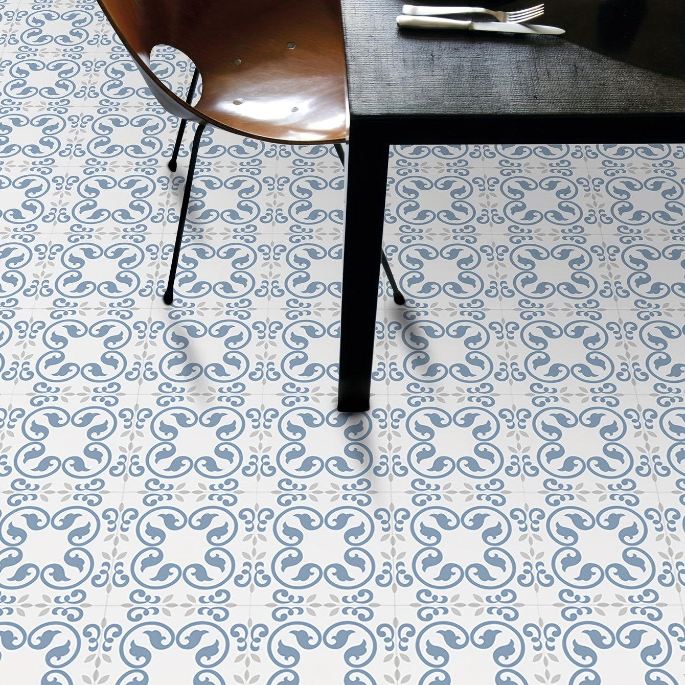 9pcs Morocco Printed Peel And Stick Waterproof Kitchen Stickers