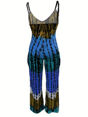 Tie Dye Wide Leg Jumpsuit Cami Boho Style
