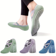 3 Pairs Non Slip Sports Socks for Yoga Pilates Ballet