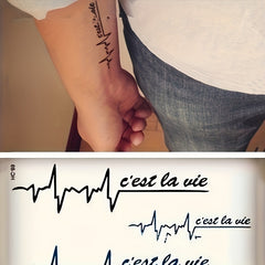 Small Fresh English Letter Waterproof Tattoo Stickers