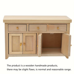 1:12 Dollhouse Cabinet w/ Mint Green Doors