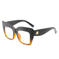 Leopard Cat Eye Glasses Clear Lens Women Eyewear
