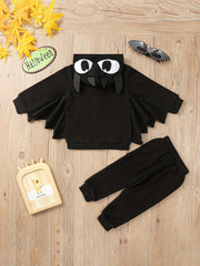 Toddler Boy's Halloween Style 2pcs Zip Up Hoodie & Sweatpants Set