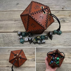 Dual-Sided Dice Bag Drawstring Pouch