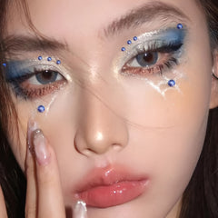 144 Pcs Purple Stickers Eye Makeup Jewelry Face Pearl Makeup Stage Stickers