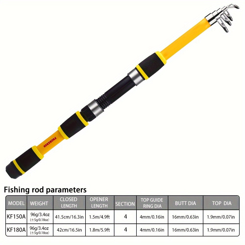 Proberos Telescopic Fishing Rod 1 5m 1 8m Lightweight & Portable