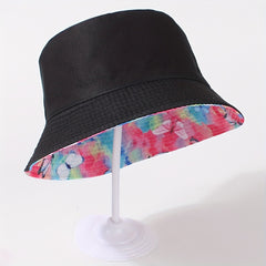 Butterfly Flag Print Reversible Bucket Hat Lightweight Fisherman Cap