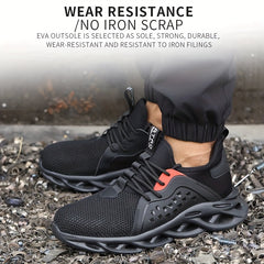 Men's Puncture Proof Work Safety Shoes Steel Toe Lightweight Industrial Sneakers