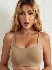 Soft Ribbed Sports Bra Elastic Tank Bra Women's Lingerie