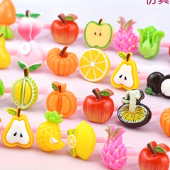 100pcs Kids Cartoon Rings Pink Resin Rings Adjustable Hand Decoration Gift