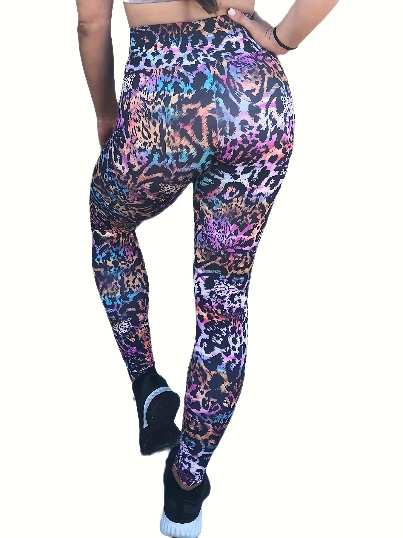 Leopard Print High Waist Yoga Leggings Women's Activewear
