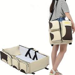Baby Folding Bed Mommy Bag Portable Shoulder Multifunctional
