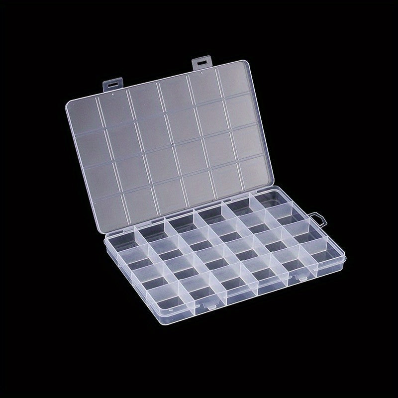 24 Grids Plastic Sorting Box Small Parts Jewelry Storage DIY Bead Container