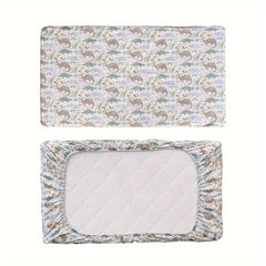 2pcs Soft Polyester Bassinet Sheets Elasticized Crib Sheets