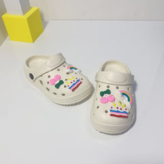 Kid's Cartoon Clog With Charms Non Slip Sandal Slippers