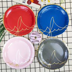8pcs Disposable Plates for Dinner, Dessert - Birthday Party Decor