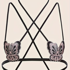 Butterfly Halter Bralette Exotic Bra