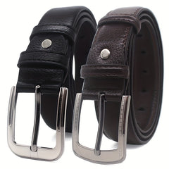 Men's Automatic Buckle PU Leather Belt Business Waist Strap