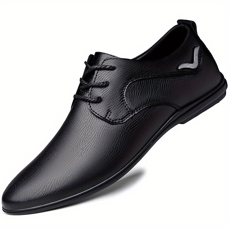Men's Lace Up Pointed Toe Loafers Breathable Lightweight Casual Shoes