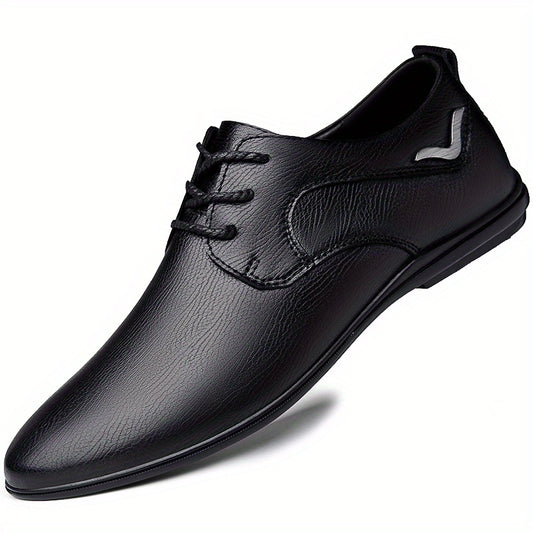Men's Lace Up Pointed Toe Loafers Breathable Lightweight Casual Shoes