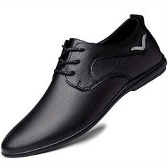 Men's Lace Up Pointed Toe Loafers Breathable Lightweight Casual Shoes
