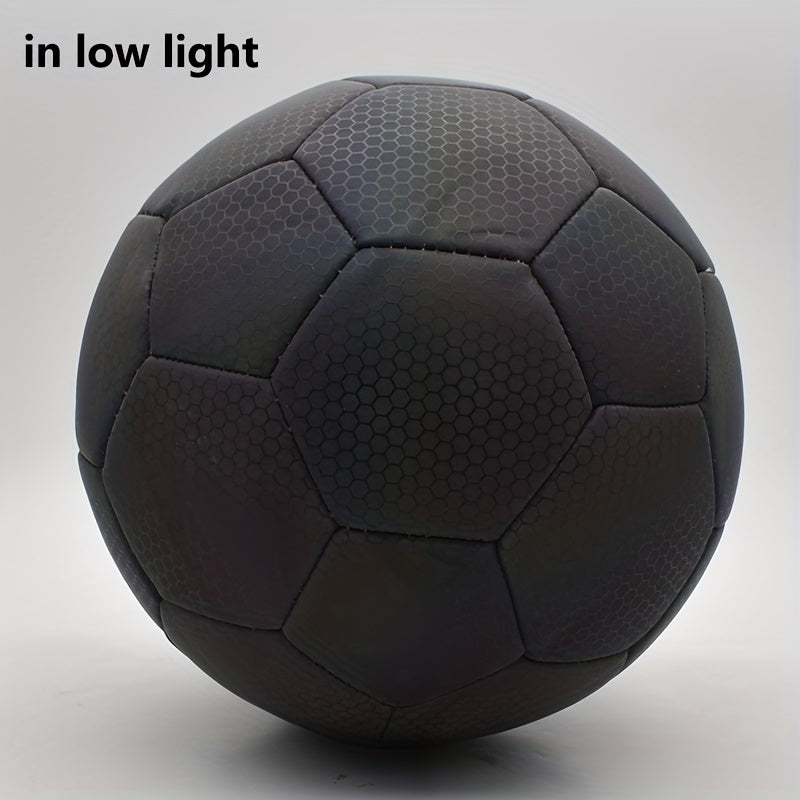 Reflective Size 5 PU Soccer Ball for Night Training