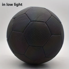 Reflective Size 5 PU Soccer Ball for Night Training