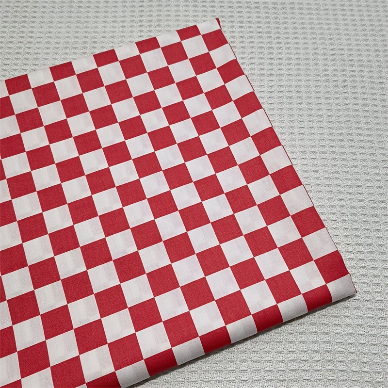 8pcs Checkerboard Fabric 9.8x9.8in Buffalo Check Cotton Fabric for Sewing DIY