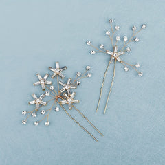 Rhinestone Star Hair Pin Bridal Wedding Headwear
