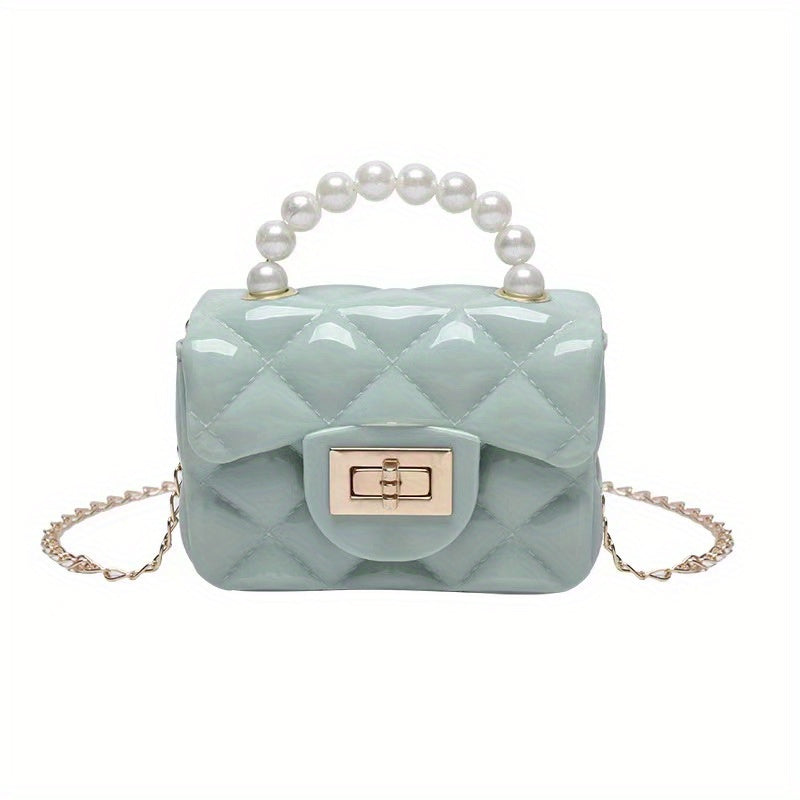 Pearl Decor Mini Crossbody Bag for Girls