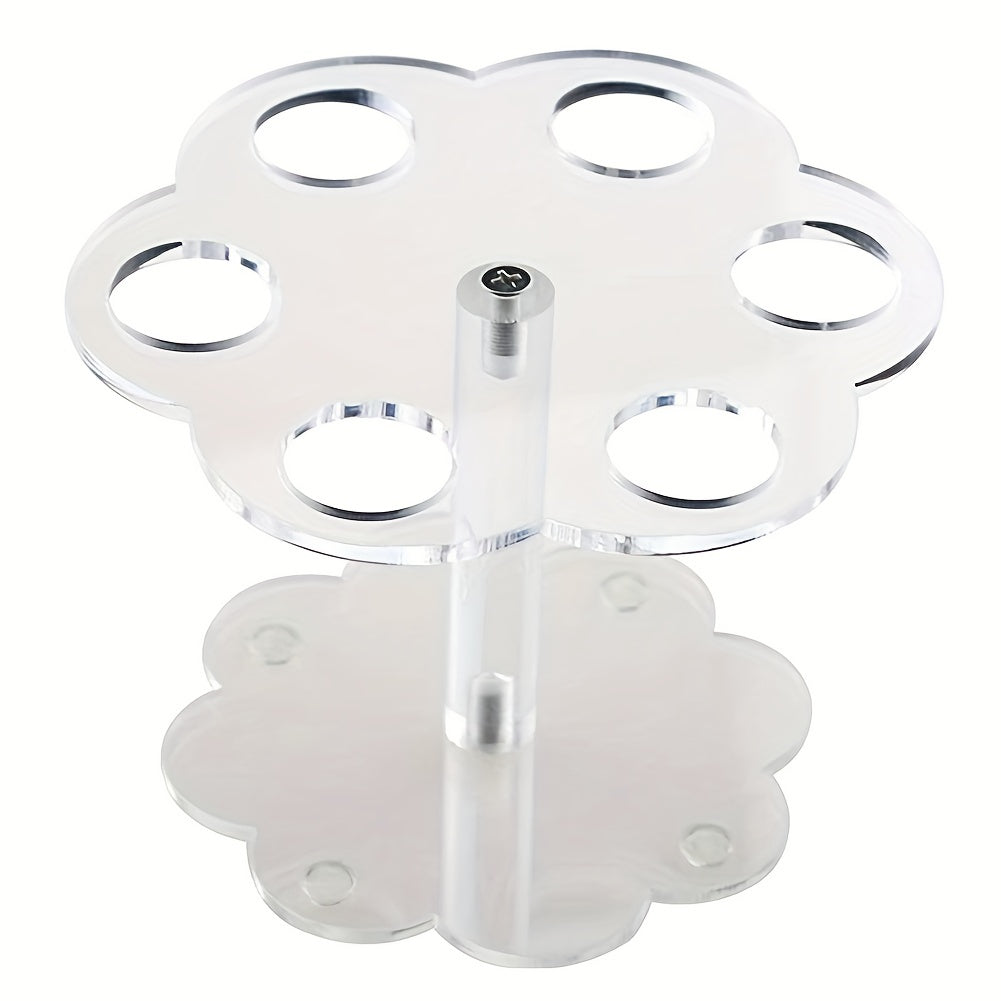 Acrylic Ice Cream Egg Cylinder Stand Holder with 16 Holes
