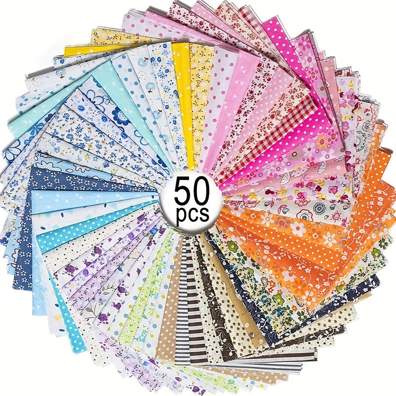 50pcs 25 9 8 9 8in Cotton Fabric Scraps 100% Cotton DIY
