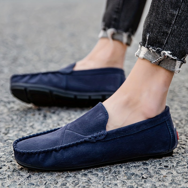 Men's Customizable Faux Leather Loafer Shoes Lightweight Non Slip Driving Shoes