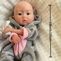 10 Inch Silicone Baby Boy Reborn Doll with Visible Veins