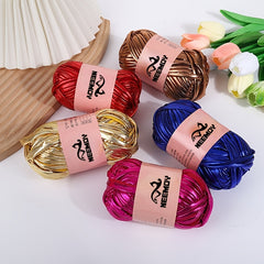 Magic Glistening Faux Leather Cloth Yarn 100g