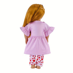 Cute Doll Outfit for 15-17 Inch Dolls - Heart Skirt & Pant Set