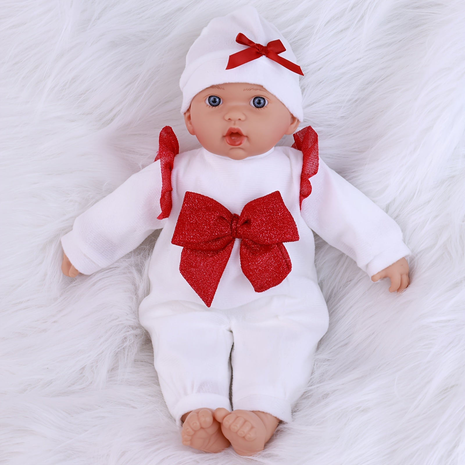 WERFLOT Reborn Baby Doll Soft Body Lifelike Pink Outfit Colorful Patterns
