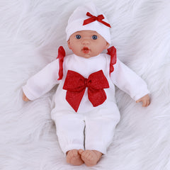 WERFLOT Reborn Baby Doll Soft Body Lifelike Pink Outfit Colorful Patterns