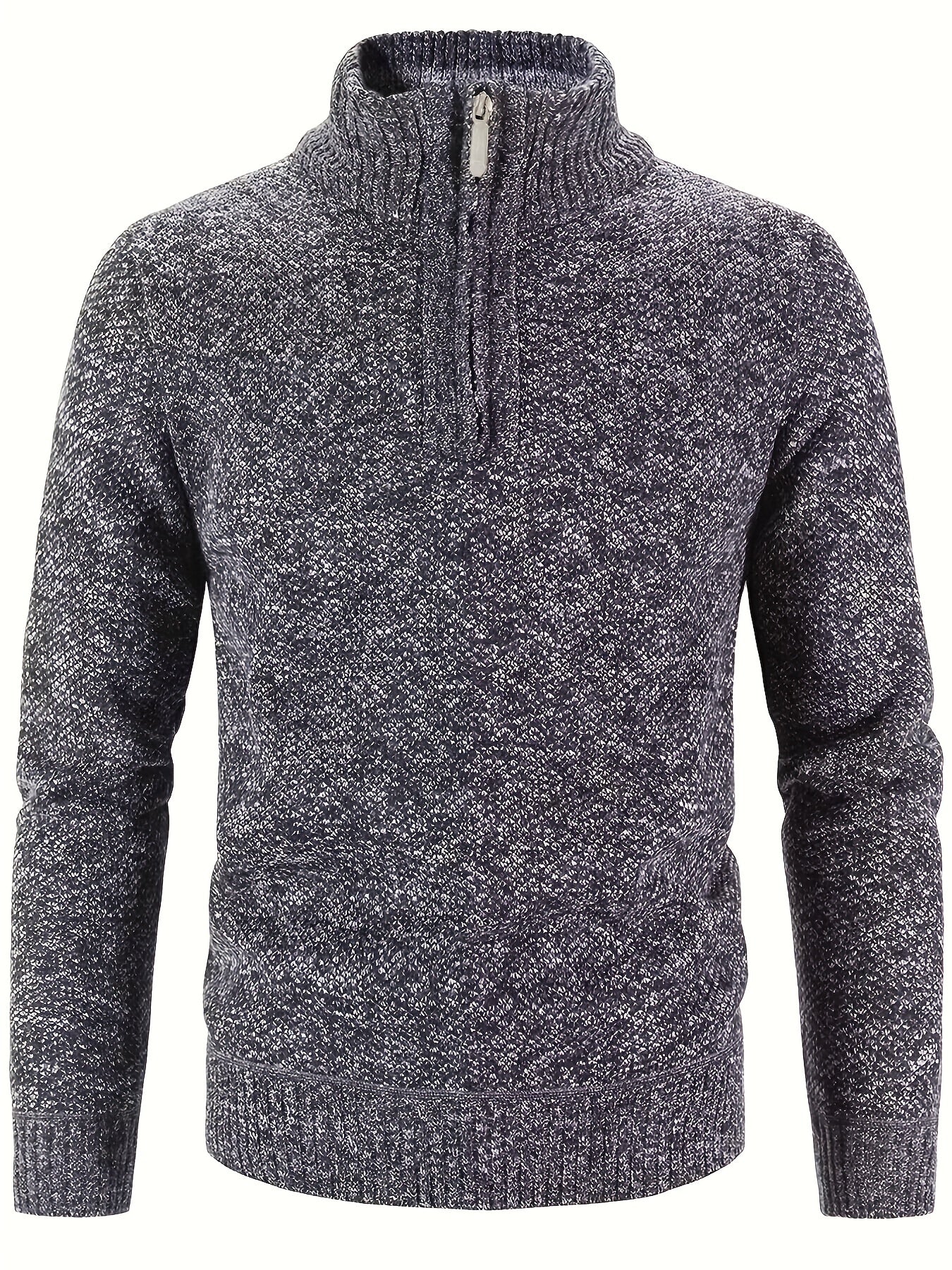 Men's Soft Touch Quarter Zip Sweater Thermal Jumper