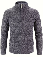 Men's Soft Touch Quarter Zip Sweater Thermal Jumper