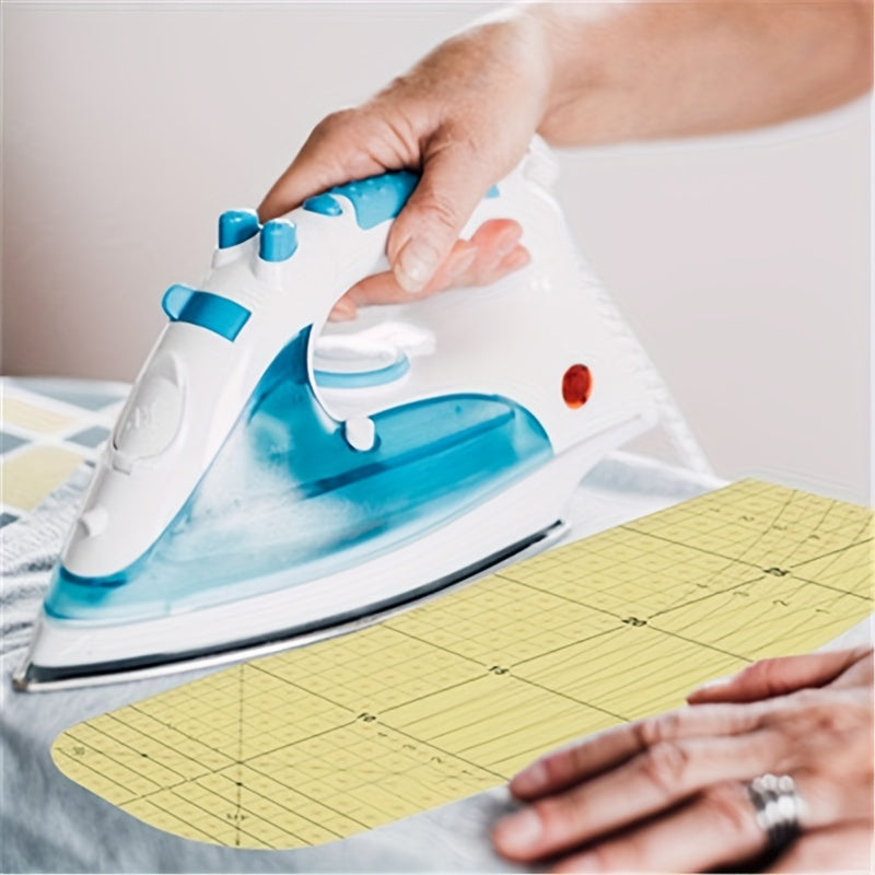 Yellow Ironing Ruler High Temp Resistance Cloth Arts Crafts DIY Sewing