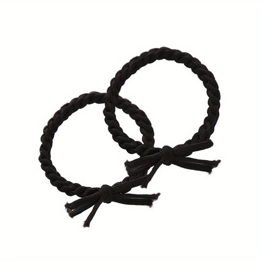 2pcs Braid Hair Rope Knotted Hair Tie Ponytail Elastic Hair Tie Hair Accessories