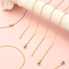10pcs 304 Stainless Steel Chain Set DIY Necklace Jewelry Findings