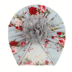 Europe And The United States Dot Floral Baby Hat
