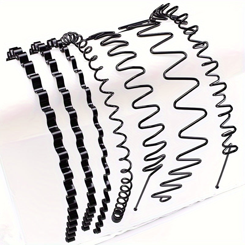 8pcs Water Wave Headbands Set Non clip Metal Hair Hoops Basic Hair Accessories