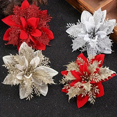 20pcs Red Flower Artificial Christmas Decoration Christmas Tree Flower