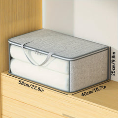 Large Capacity Storage Bag With Handles Portable Non-woven Clothes Storage Bag